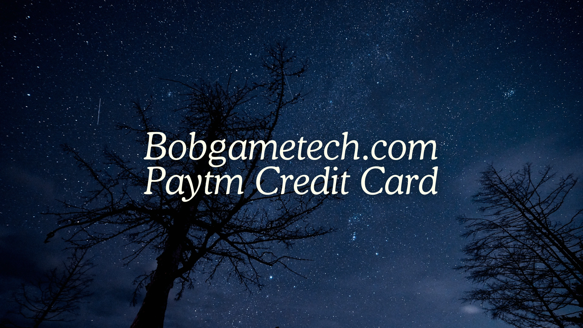 Bobgametech.com Paytm Credit Card